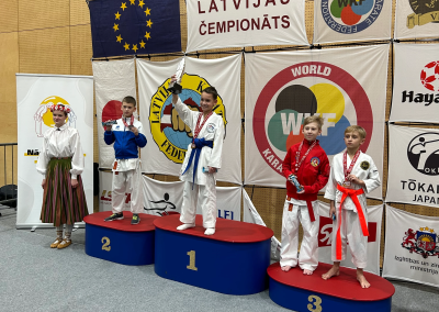 karate sacensības uzvarētaji
